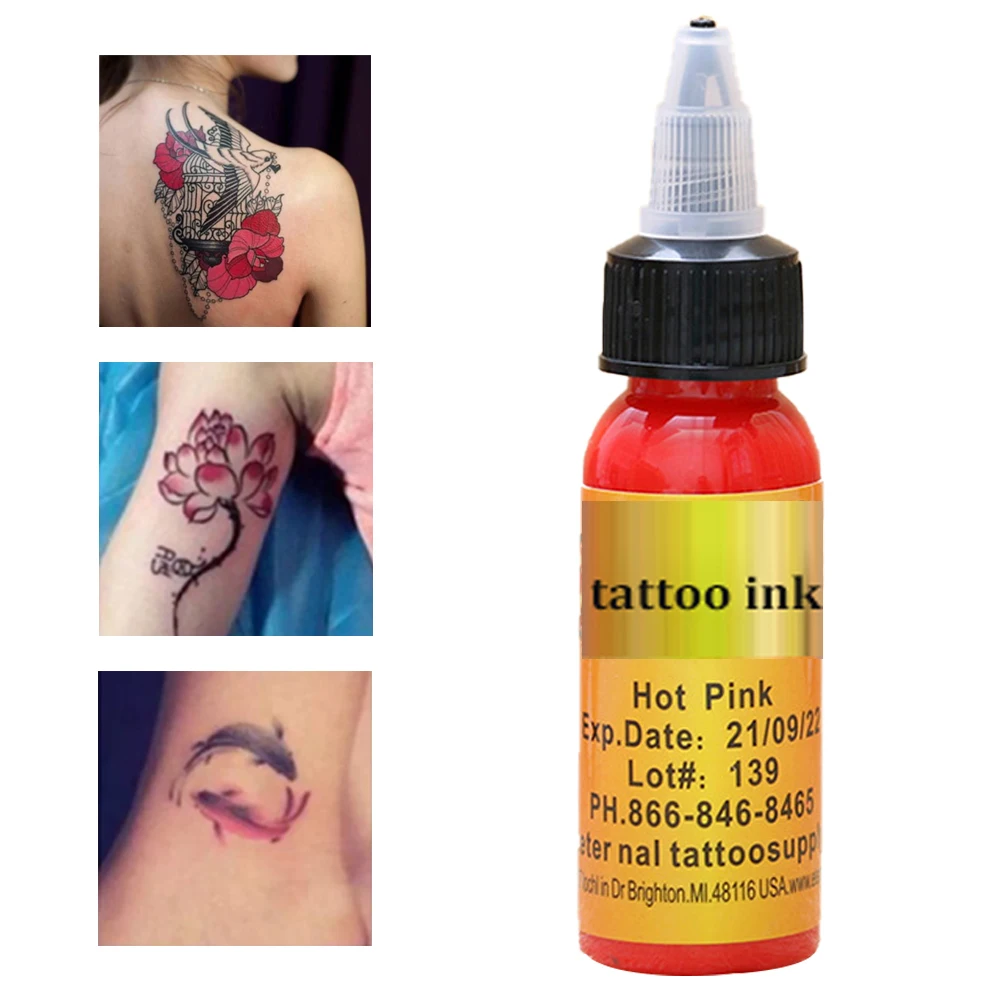 1pc 30ML/Bottle Professional Tattoo Pigment Inks Safe Half Permanent