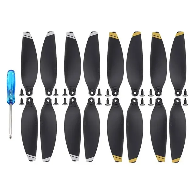 4 Pair 4726 Propeller Props Blade Replacement for DJI Mini 2/SE Drone Light Weight Wing Fans Spare Parts for mini 2/SE Accessory - 8 Gold 8 Silver