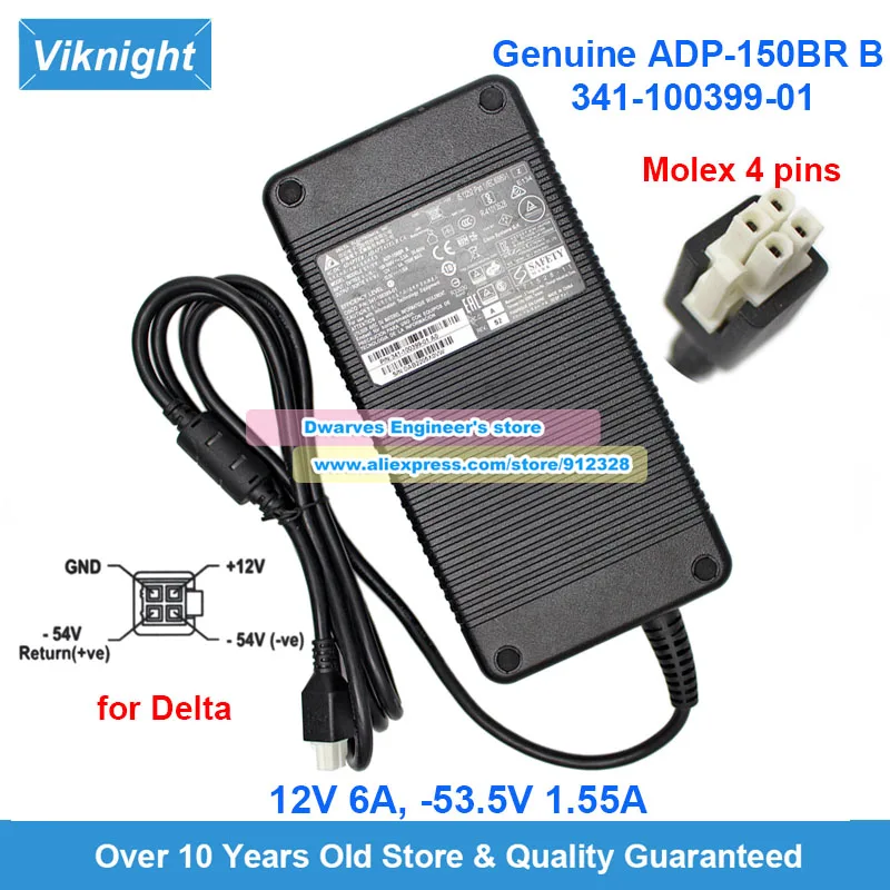 Genuine Delta 90W 12V 7.5A AC Adapter (ADP-90GR B) - 4-Pin, Used Good Condition With Power Cord