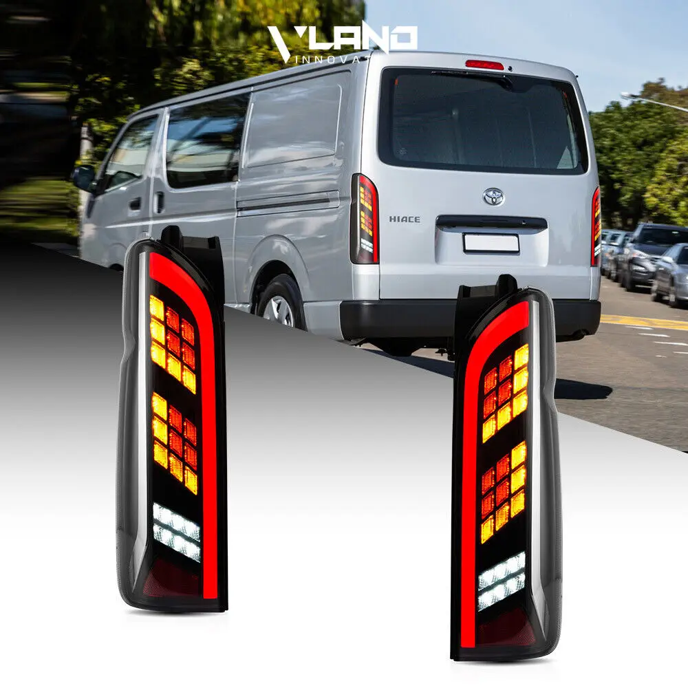 

LED Rear Tail Lights Suitable For Toyota Hiace 2005-2018 Rear Lamp With Turn Signal Features