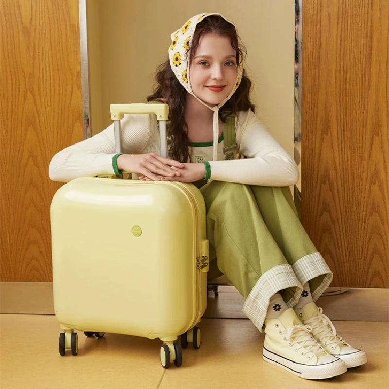 

18 Inch Trolley Case Travel Suitcase Boarding Case Mini Password Box Suitcase Portable Universal Wheel Rolling Luggage Bag