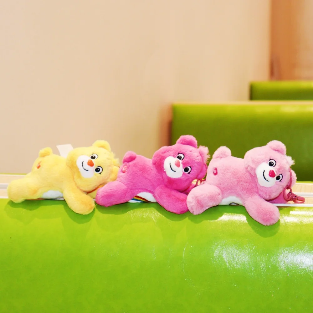Care Bears Lying Pendant With Perfume Plush Toys Cartoon Cute Anime Doll keyring Children's Toy Backpack Pendant Birthday Gifts 3