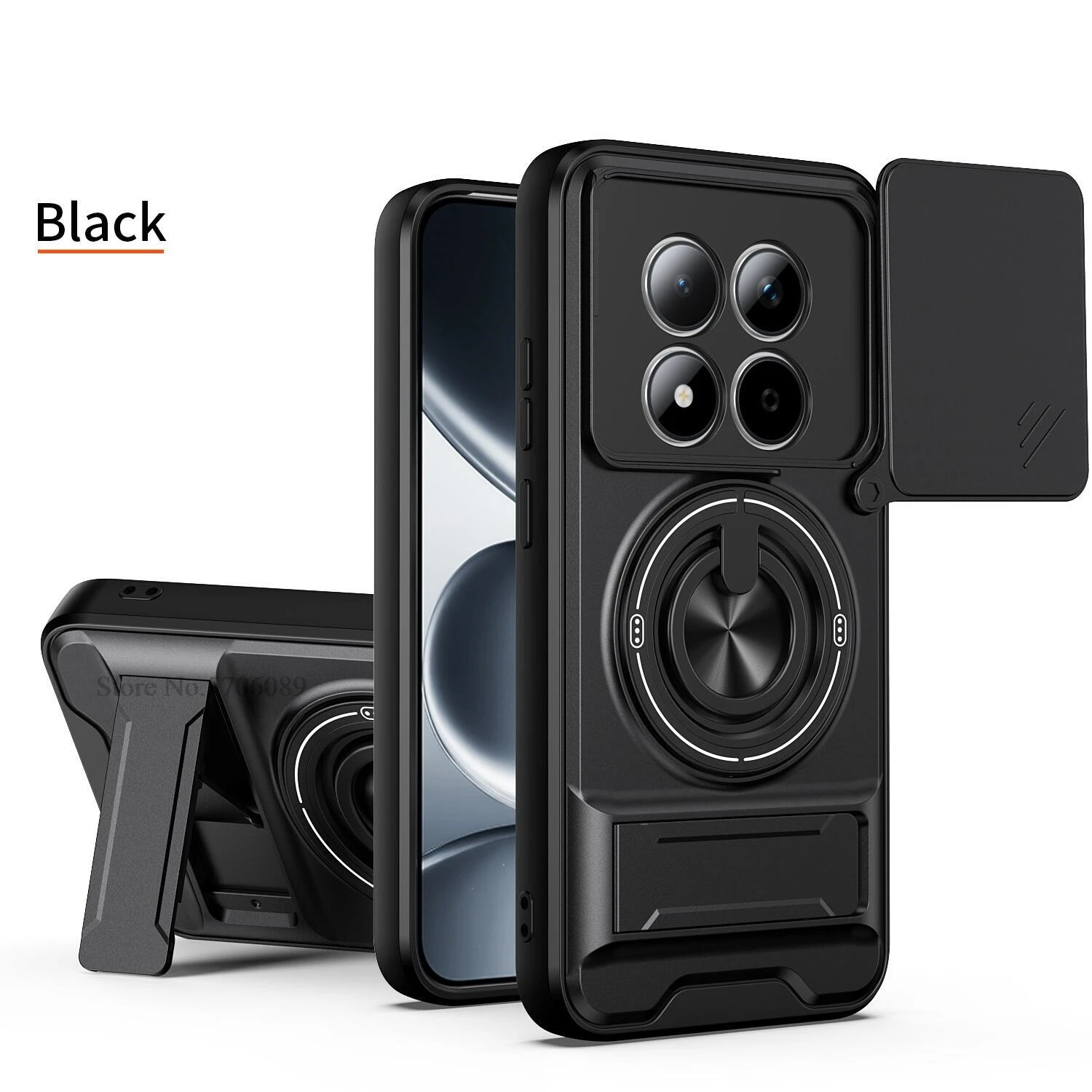 Shockproof Slide Lens Armor Phone Cover - Durable Protective Case with Coque s Etui