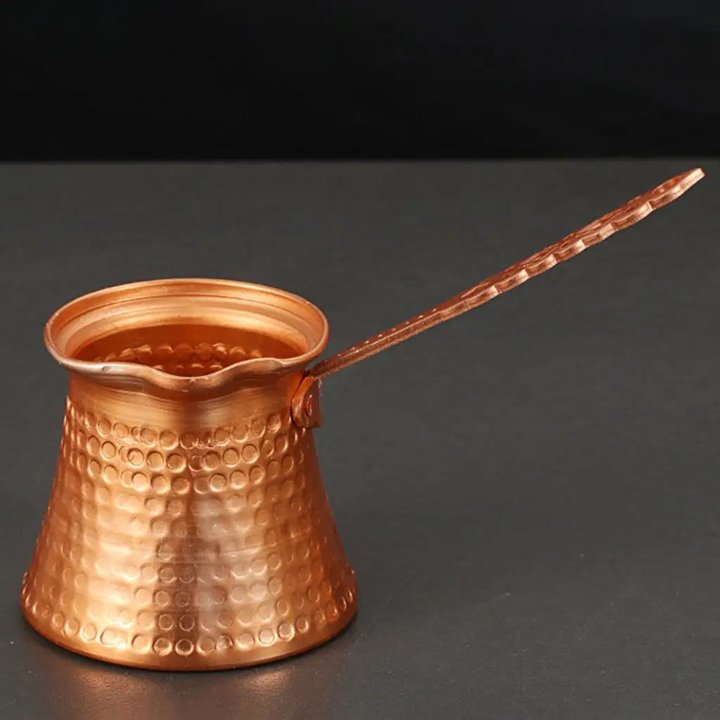 Copper Turkish Coffee Pot Stove Top High Performance Kettle Traditional Small Coffee Teapot for Home or Camping