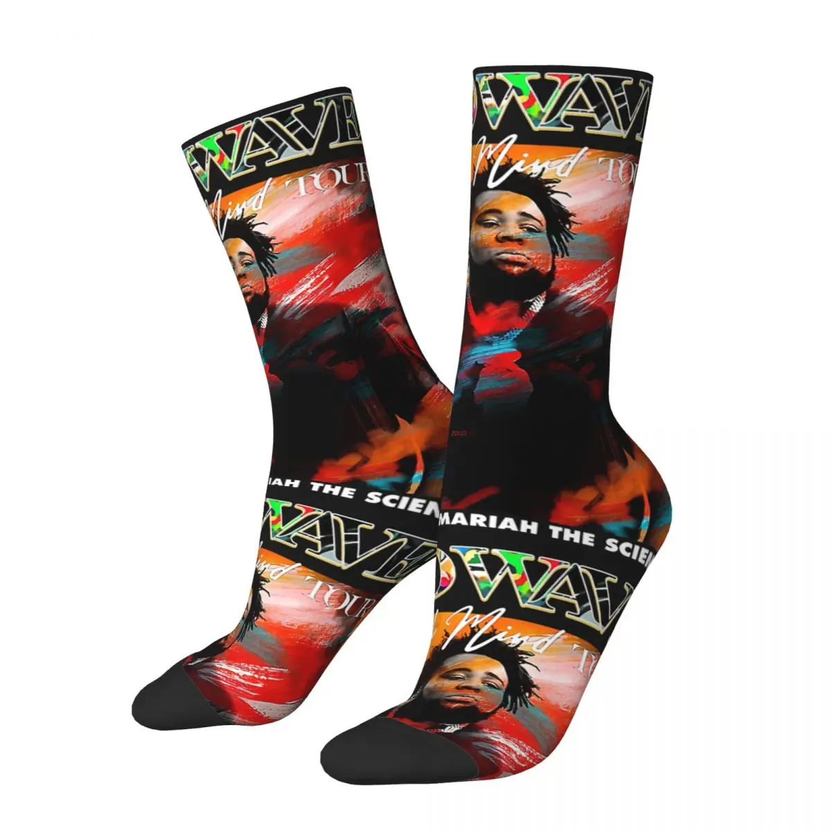

2022 Tour For Rod Wave Unisex Winter Socks Warm Happy Socks Street Style Crazy Sock