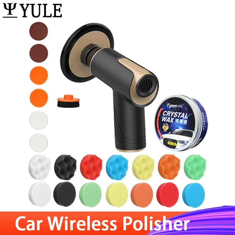 Electric Polisher Car Wireless Polisher Machine Grinder 1800 Rpm Adjustable Speed Waxing Marble Floor Waxing Machine Power Tools 4 inch multifunction pneumatic angle grinder air grinding tool wind sanding polishing waxing home metal cutting machine 100mm