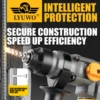 LYUWO wireless hammer drill bit, rechargeable brushless hammer drill bit, punching machine power tool, up to 20V 2