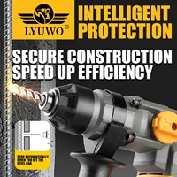 LYUWO wireless hammer drill bit, rechargeable brushless hammer drill bit, punching machine power tool, up to 20V 2