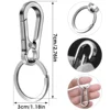 3/4Pcs Carabiner Clip Keychain Climbing Hook Stainless Steel Car Strong Carabiner Shape Keychain Accessories Metal KeyChain Ring 3