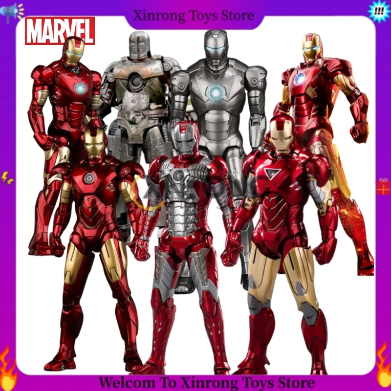 

ZD Original Marvel Legends Iron Man Mk1 Mk2 Mk3 Mk4 Mk5 Mk6 Mk7 Luminosity Garage Avengers Infinity War Action Figure Toys Gifts