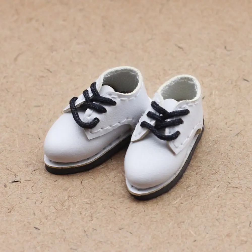 1Pair PU Leather 1/12 Bjd Doll Shoes Round Toe 1 Pair Doll PU Leather Shoes Cute Shoes Doll BJD Doll PU Shoes ob11 Doll