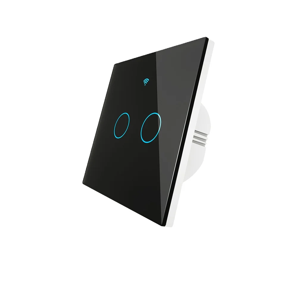 

Умный выключатель zigbee с двумя кольцами, двухклавишный настенный выключатель, Интеллектуальный Wi-Fi выключатель для умного дома