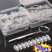 20Pcs/Set Silicone Glasses Nose Pad Airbag Soft Air Non-Slip Air Cushion Boles with Screws Screwdrivers Eyeglasses Accessories 1