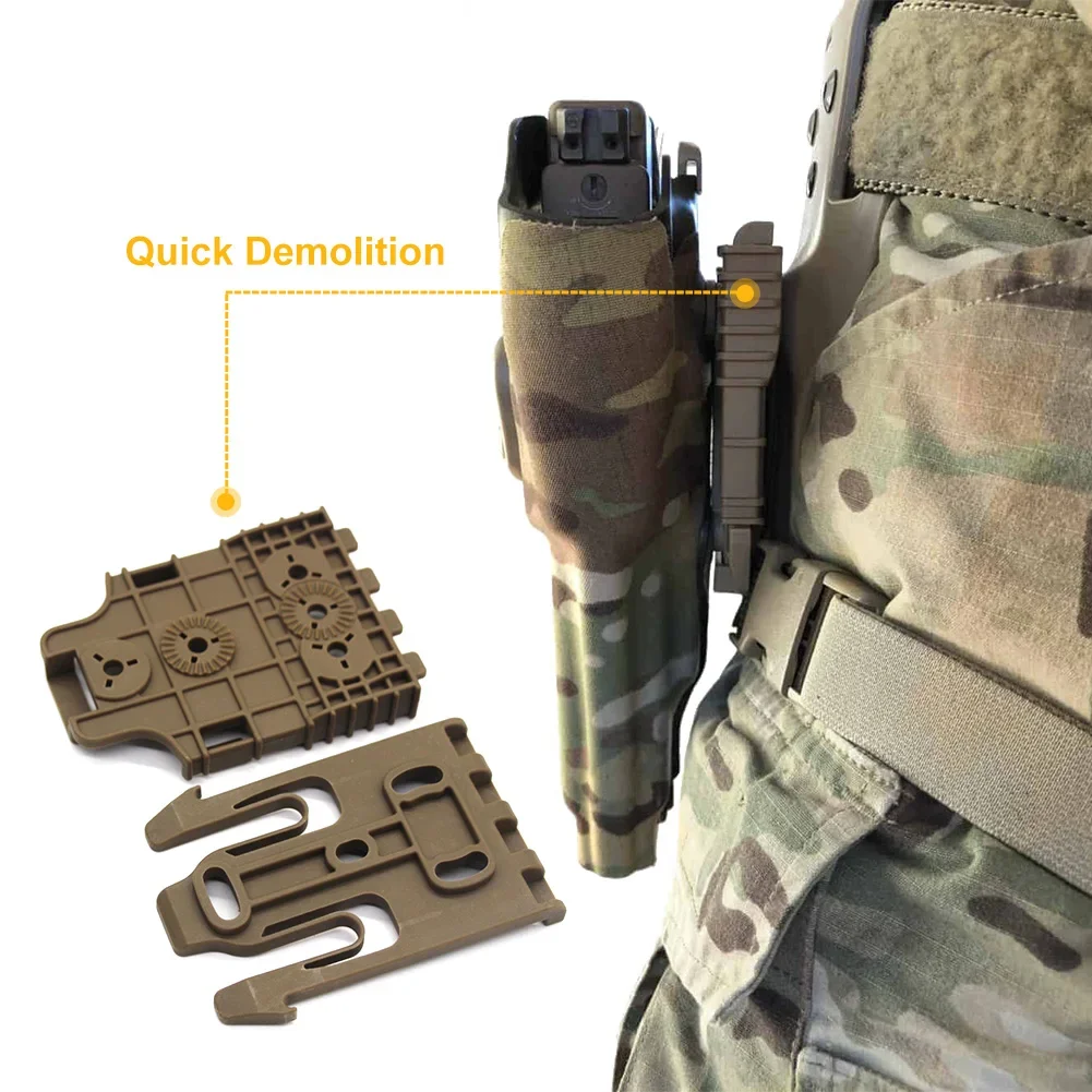 Anti-Slip Elastic Gun Holster Thigh Strap with Drop Leg Securement