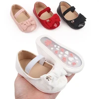 Baby Girl Shoes Cute Bowknot Toe-covered Soft PU Mary Jane Shoes Anti-slip Sole Spring Summer Sandal for 0-6-12m Baby Girl 2023 2