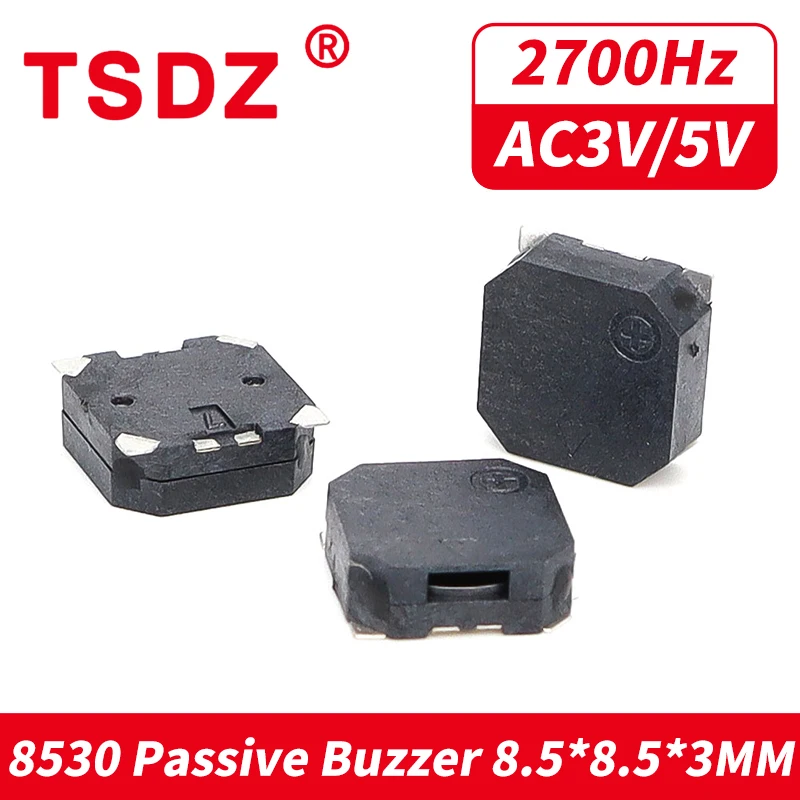 1Pcs SMD Buzzer 8530 3V 5V Dimension 8.5x8.5x3mm Passive Drive Sound Environmental Protection High Temperature Resistance