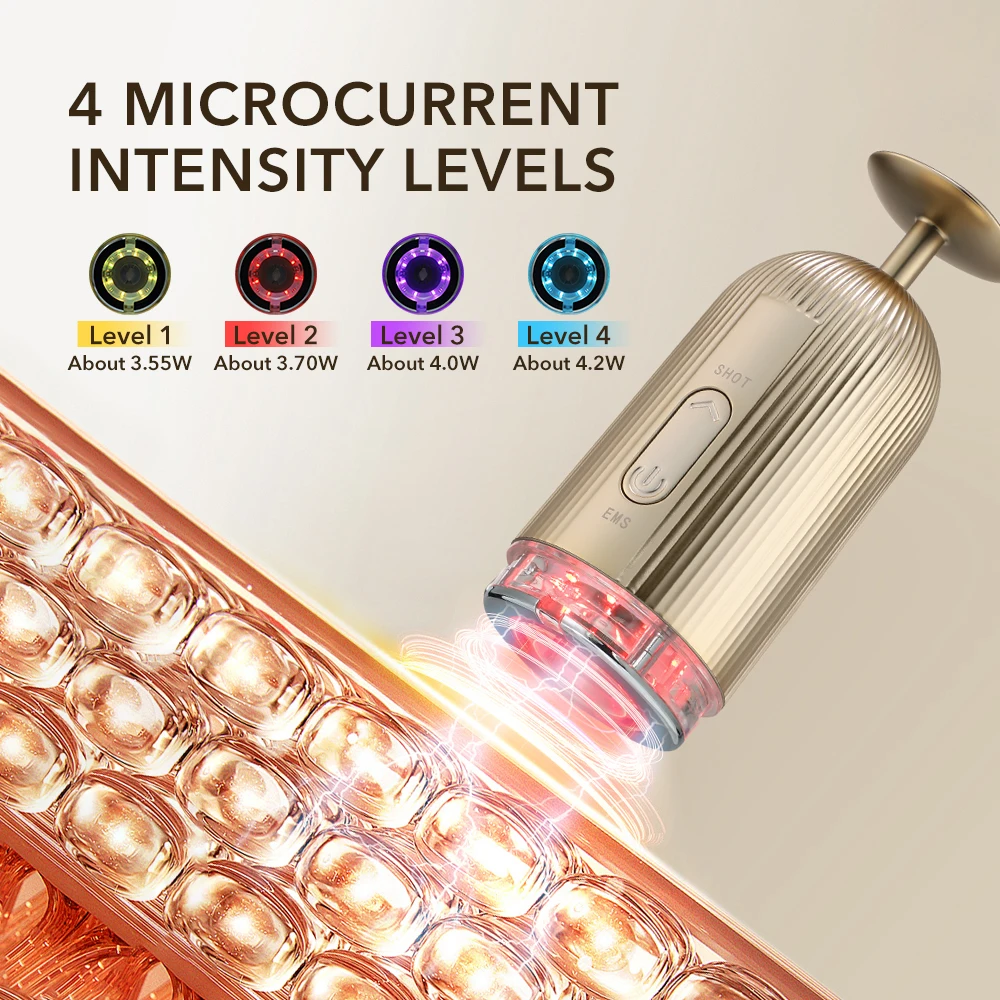 4 in 1 EMS Facial Massager 4 Colors LED Light therapy Skin Tightening Face Lifting Beauty Device Slimming Skin Care Tool