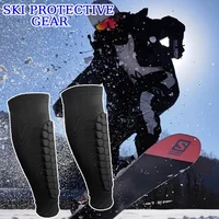 Paire de manchons de protège-tibia de ski, soulagement des morsures de botte anti-perte rembourrée en EVA, protection des mollets absorbant les chocs pour le ski et le snowboard 2