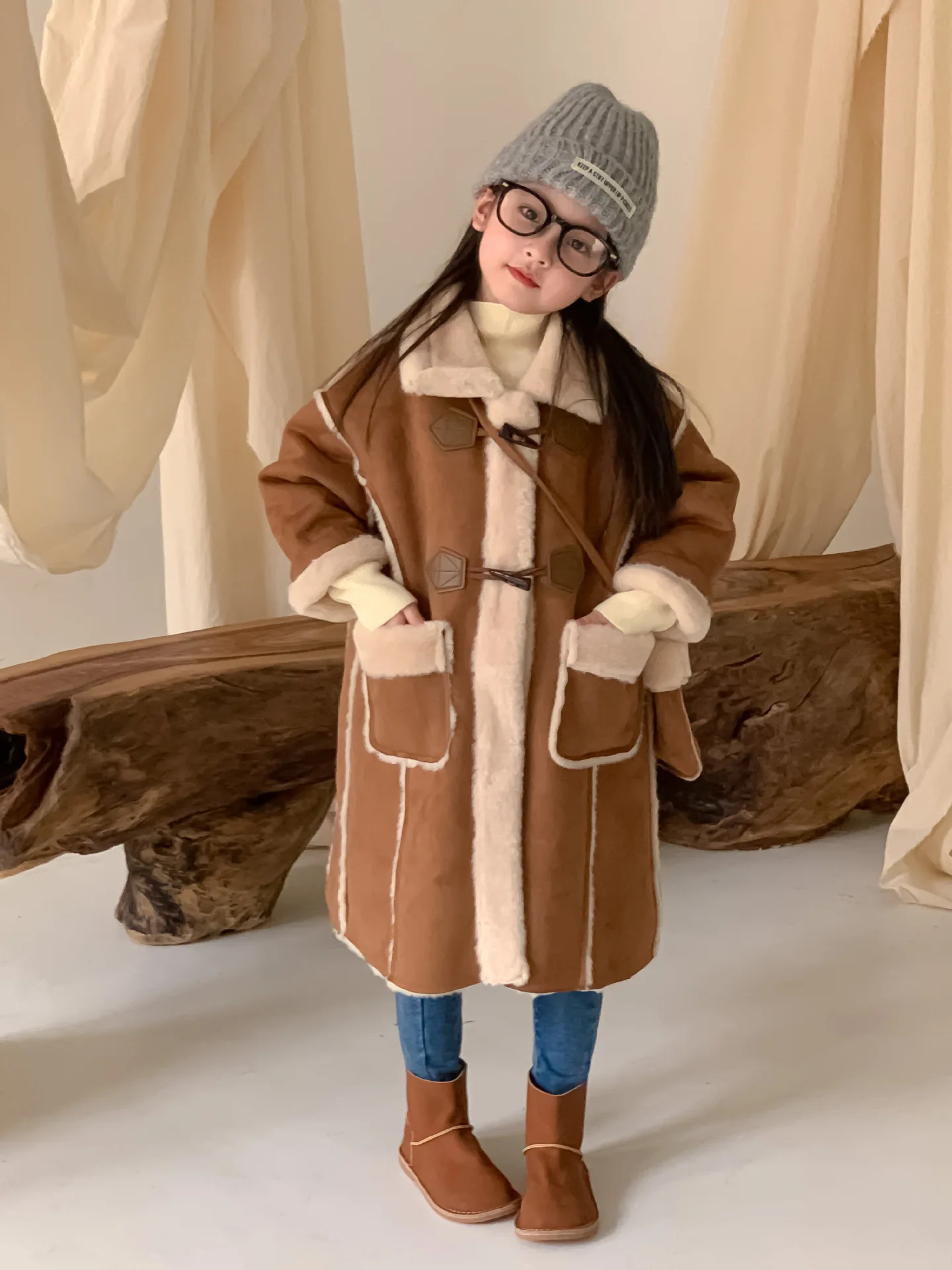 Girls Coat New Winter Thickened Long Coat - Uniqwear