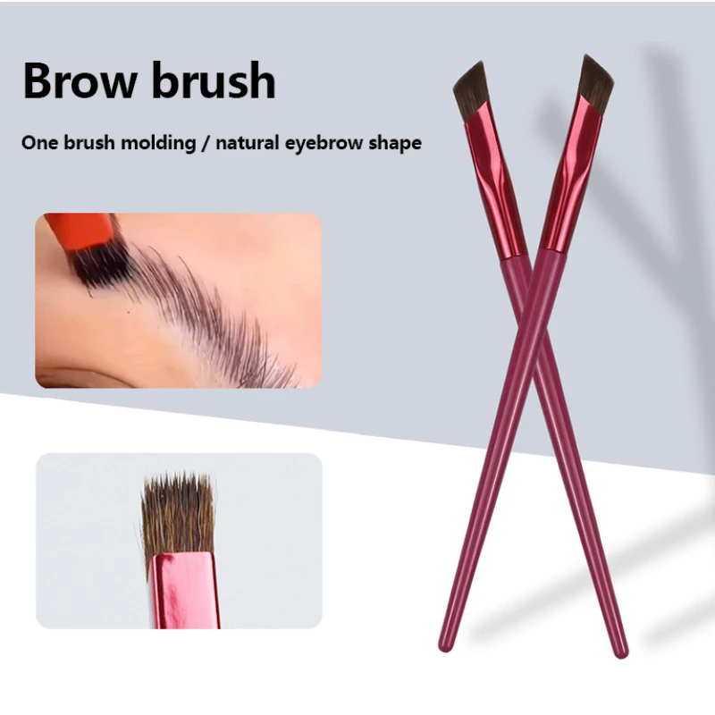 

1pc Multi-function Eyebrow Paste Artifact Eyebrow Brush Wild Eyebrow Brush Square Stereoscopic Painting Hairline Makeup Brushes