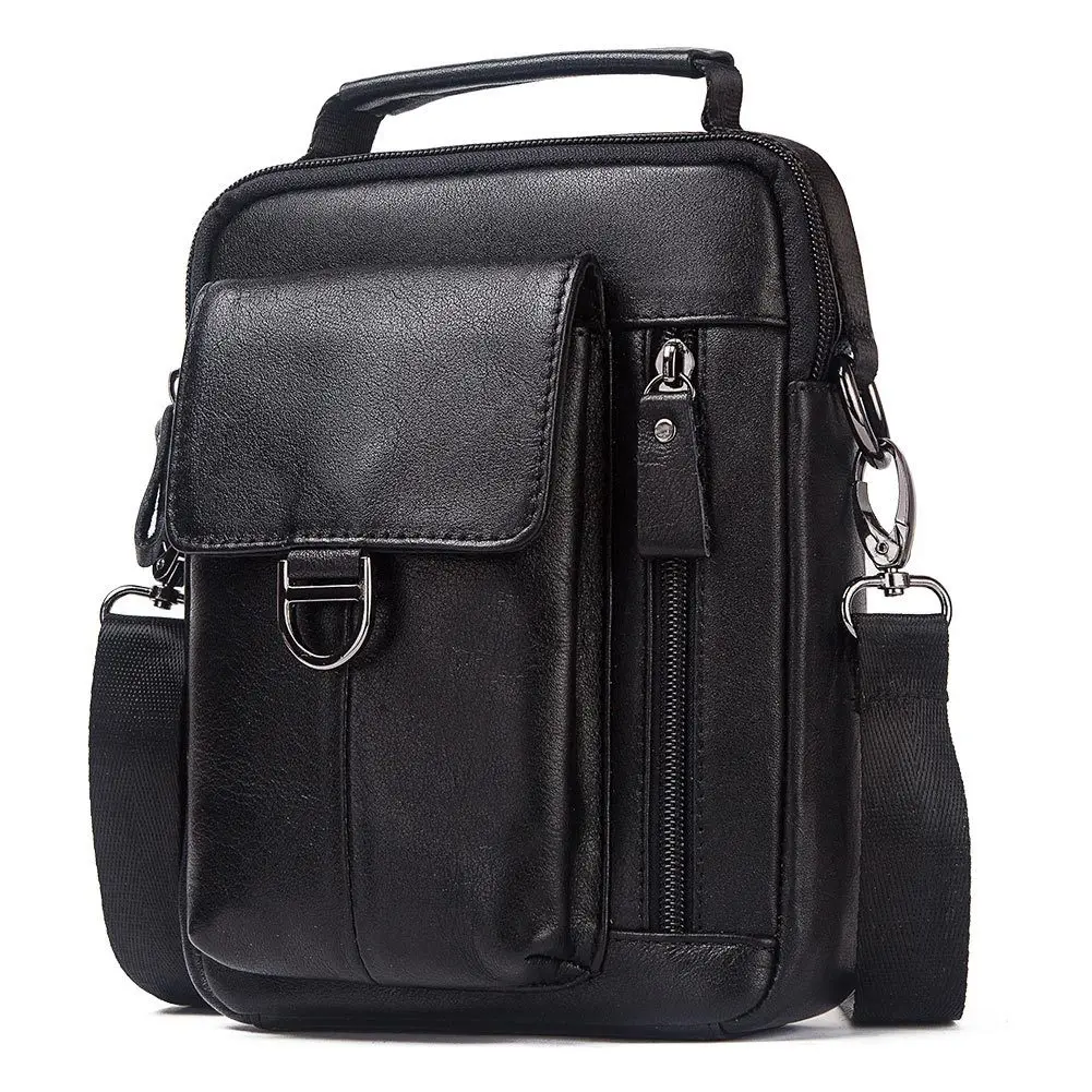 2023 New Men Business Shoulder Bag Handbag Genuine Leather Waterproof Wear-resistant Messenger Bag Large Capacity IPad Bag