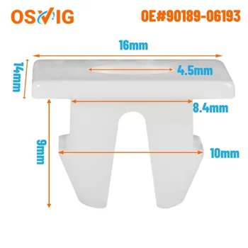 30 pezzi OE # 90189-06193 Fermo per clip di fissaggio parafango paraurti auto rivetto in plastica per Toyota 90189-06193