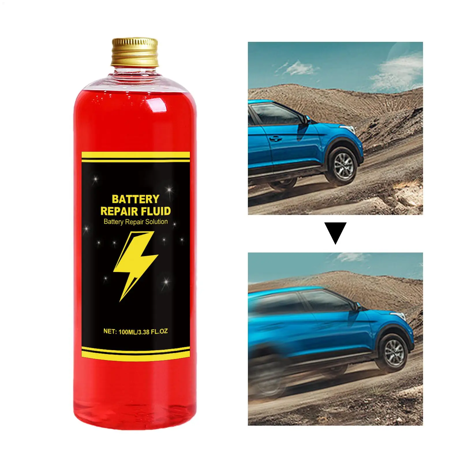 1pc Battery Repair Fluid For Car Safe Repair Fluid Battery Restore Liquid Efficient Repair Extends Battery Life For Golf Cart