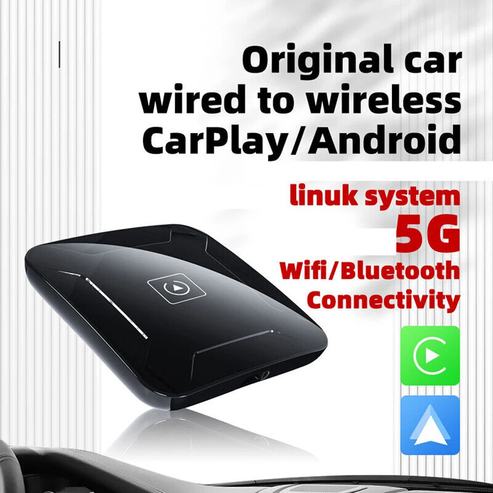 2023 New CarPlay Ai Box For Android Iphone Wireless Car Play Android Auto  Adapter 5G LTE SIM Wifi Connect Streaming Box TV