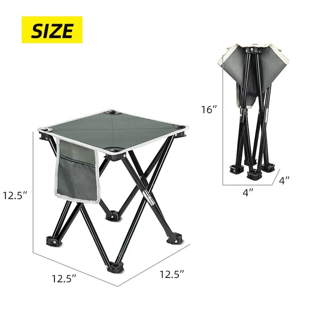 Maseaxi Tabouret Pliant portatif | Camping Pliable avec Sac Transport,Siège  Camping à Grancapacité Charge pour la Marche en Plein air, la randonnée