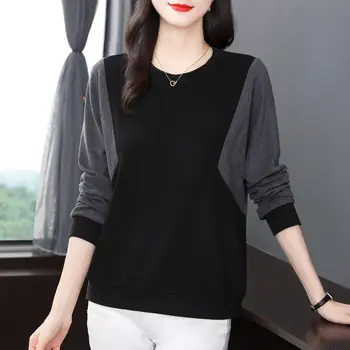 Camicia con fondo caldo Devlin da donna in primavera e autunno Nuova maglietta a maniche lunghe ampia 1