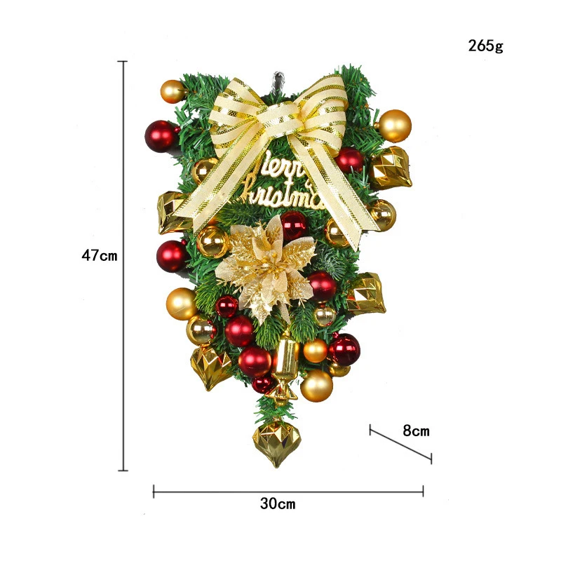 thumbnail image 1 of Guirnalda artificial de otoño de 60 x 30 cm, decoración de piña de pino y arce, corona de calabaza para puerta, guirnalda de Pascua, Halloween, Acción de Gracias, Navidad, 1 of 5