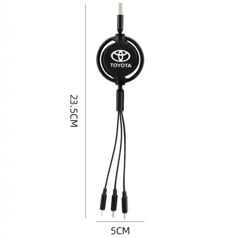 كابل شحن سريع للسيارة USB ، 3 في 1 ، نوع C ، USB م...