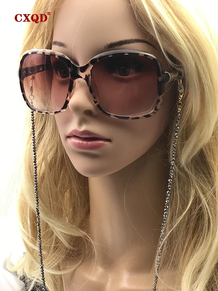 Handmade Fashion 3mm Electroplated Reading Glasses Chain Beaded Lanyard Women's Sunglasses Cords Eyewear Mask Holder Gift reading glasses chain