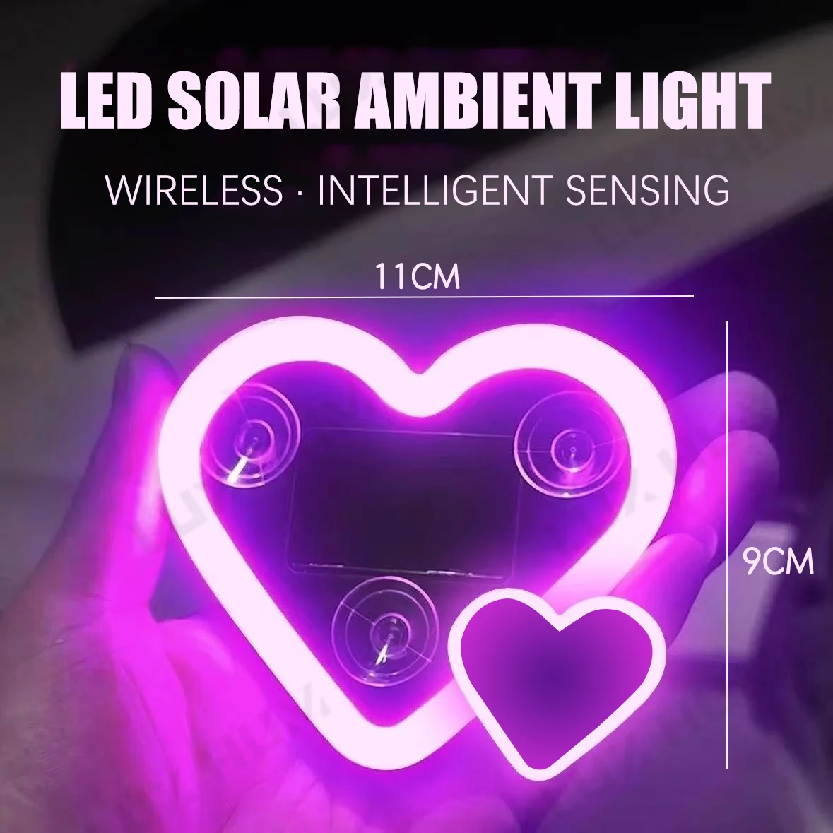 Solar Powered Car Neon Light Wireless Led - Image 3