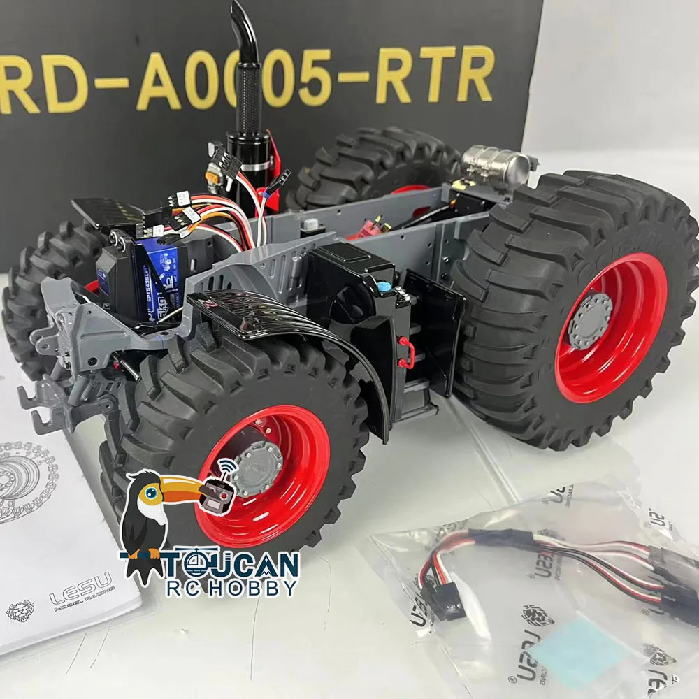LESU 1/16 RC Metal Assembled Chassis 4X4 Model with Differential Lock for 1050 Remote Control Tractors DIY Vehicle Car Model 4