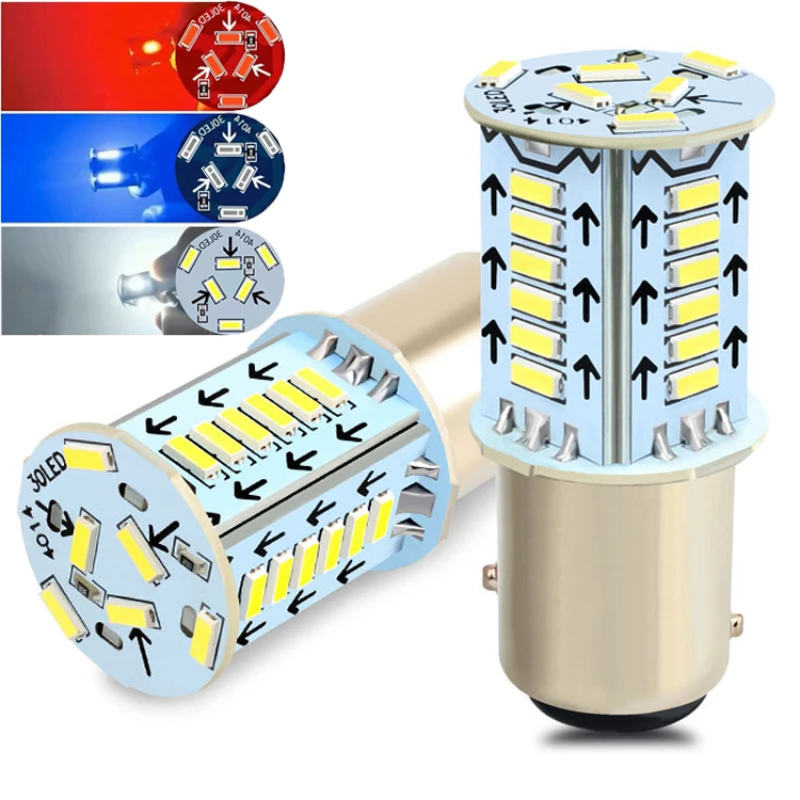 Universal LED Motorcycle Strobe Brake Light Bulbs Car Tail Parking Reverse Lights Auto Brake Lamps 1/2Pcs motorcycle led lights,led bulb
