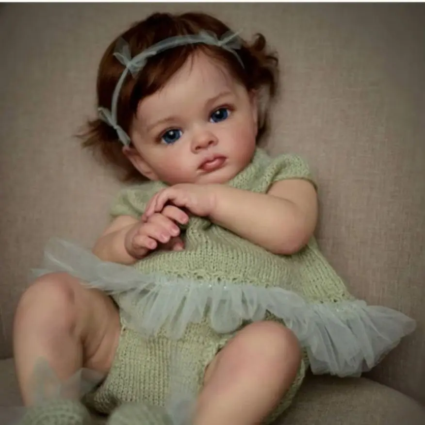 22 Pollici Tutti Neonato Bebe Reborn Doll Due Versione Per Scegliere Bambola Reborn Bebe In Vinile Morbido Fatto A Mano In Silicone Con Dipinto In 3D