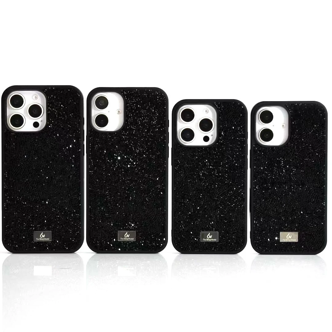 Luxury Rhinestone Phone Case for Apple Iphone 16promax 15 14 13 12 Full Cover Anti-Shock Premium Rhinestone MagSafe Case