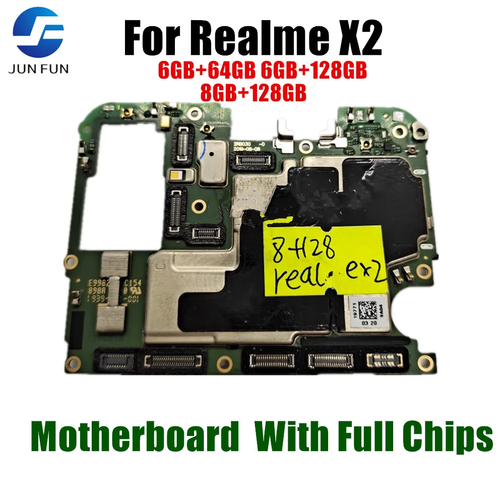 

Original For Realme X2 x2 pro 64GB 128GB Motherboard Mobile Electronic Panel Mainboard Circuits With Chips Plate