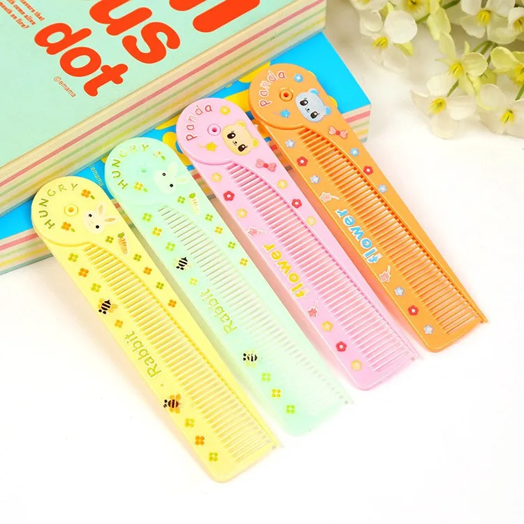 Cartoon Folding Comb Kids Portable Pointed Tail Comb Children Boys Girls Baby Hair Care Brushes hair brush comb baby hair comb