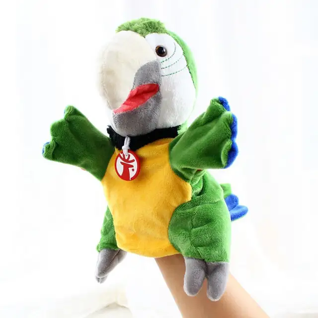 Doll Soft Plush Simulation Bird Parrot Sleeve Hand Puppet Stuffed Toy Kids Gift 1