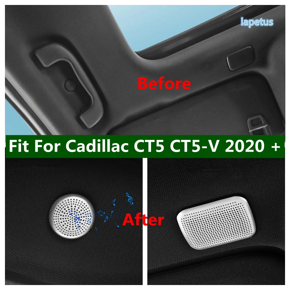 

Roof & A Pillar Stereo Speaker Audio Sound Tweeter Cover Trim For Cadillac CT5 CT5-V 2020 - 2022 Black / Silver Car Accessories