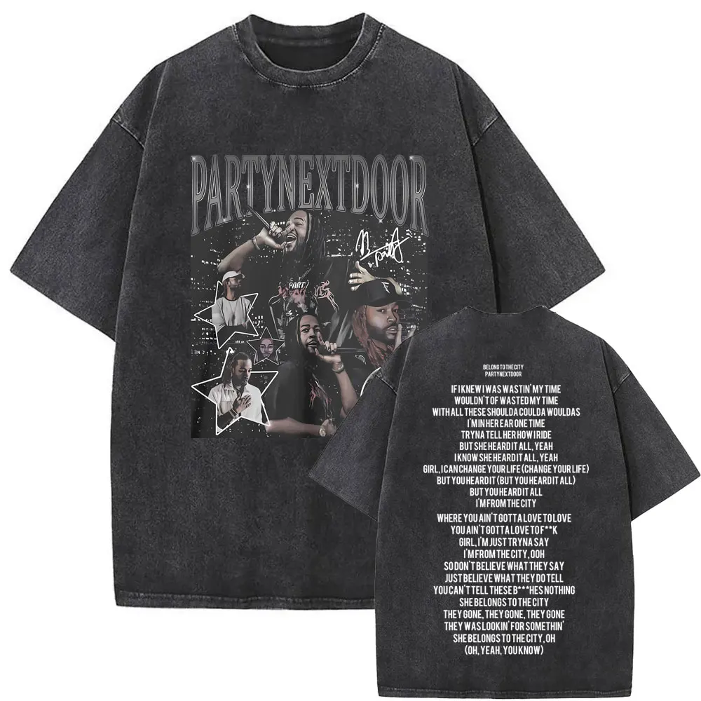 Rappeur Partynextdoor Album Graphic T-Shirt Homme Hip Hop Vintage T