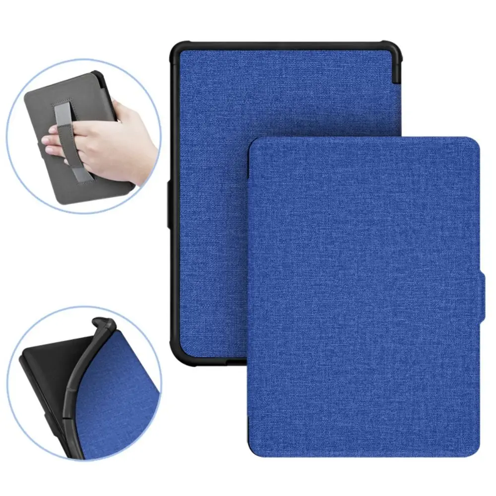 Enhanced Shockproof Linen Grain Smart Folio Cover with Auto Sleep/Wake