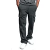 Men Cargo Jogger Pants Autumn Winter Fleece Sweatpants Loose Trousers Multi Pocket Overalls Hip Hop Streetwear Cargo Long Pants 4