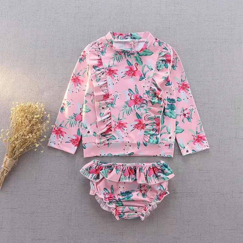 Flower swimsuit for little girl, beautiful swimsuit for summer