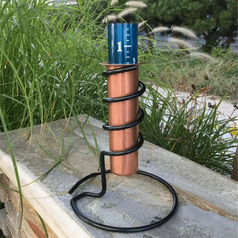 

High Accuracy Garden Floating Rain Measure Gauge Garden Floating Water Copper Rain Gauge Professional Copper Spiral Rain Gauge