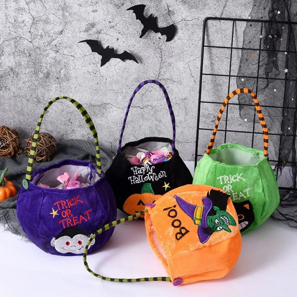 

Halloween Candy Bag Haloween Pumpkin Witch Black Cat Handbag Trick Or Treat Gift Bag Kids Favor Happy Halloween Party Decor