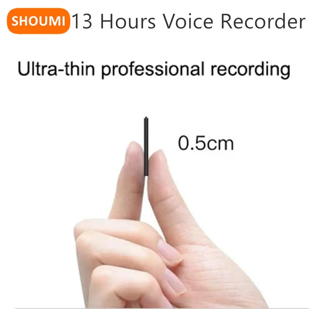 Shoumi-Mini grabadora de voz ultrafina, dictáfono HD con sonido activado  profesional, reducción de ruido, reproductor de MP3, 4-32GB - AliExpress