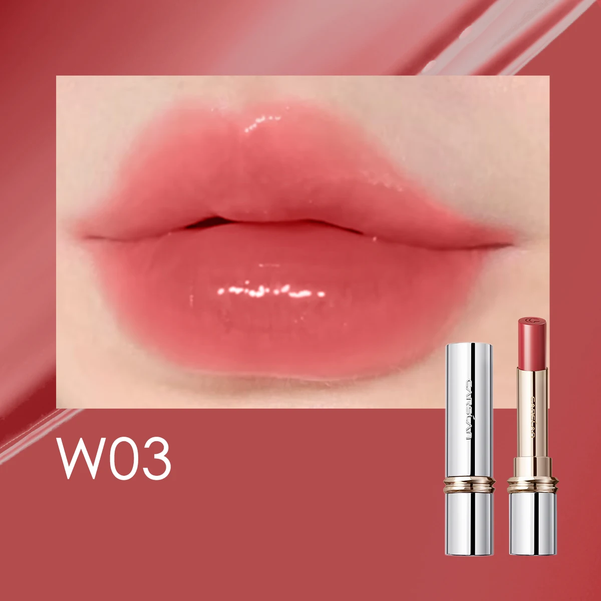 thumbnail image 1 of CARSLAN Flood Kissed Lipstick 12H Moisturizing Non Sticky Watery Plumping Lipsticks Women Cosmetics Makeup, 1 of 5